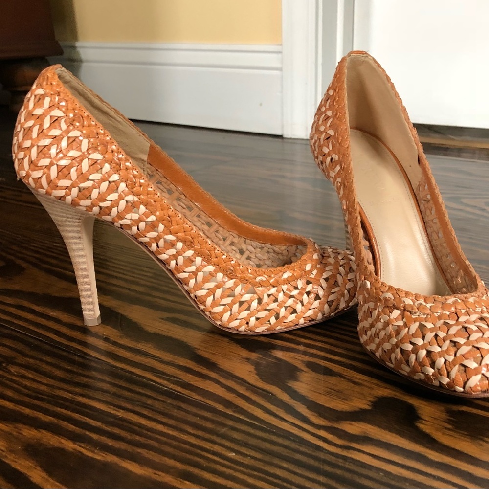 J Crew Weave Kitten Heels 8.5